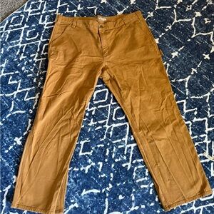 Men's Tan Workwear Pants - Classic Straight Fit